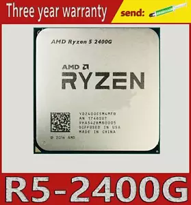 AMD Ryzen R5 2400G AM4 Quad-core 3.6GHz 65W R5 2400G CPU processor - Picture 1 of 1