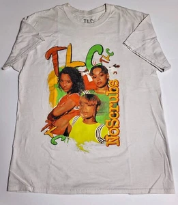 TLC NO SCRUBS Retro T-Shirt Adult Large White Crewneck Shirt Music Lisa Lopes - Picture 1 of 6