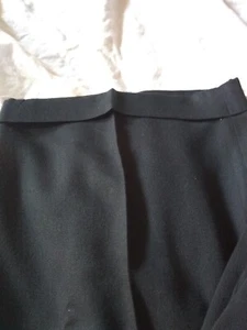 Haggar 42x30 Pleated Cuffed Dress Slacks Polyester Black Clasp Zipper Closure - Picture 1 of 4