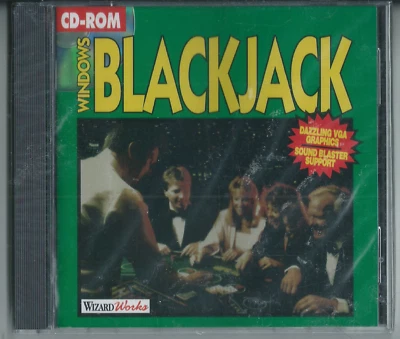 Wizard Works- Windows Blackjack (PC CD-ROM, 1992, Jewel Case) Rare New. - Image 1 of 2