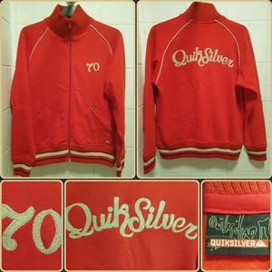 Quiksilver Red 70 Trackjacket oro ricamato logo spellout grande mod anni 2000 - Foto 1 di 12