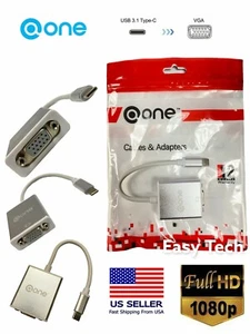 Type C USB 3.1 Male to VGA Female Adapter Port Cable Connector - Picture 1 of 9