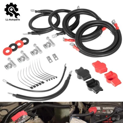 For 2003-2007 Ford 6.0L Powerstroke 4437/90 Battery Cable Kit Positive Negative - Image 1 of 4