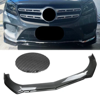 Carbon Fiber Look Front Bumper Lip Spoiler Splitter For Mercedes-Benz GLS450 Foto 1 de 4