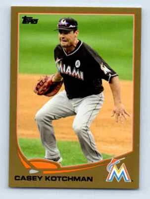 2013 Topps Update Gold Casey Kotchman 0873/2013 Miami Marlins #US81 - Image 1 of 2