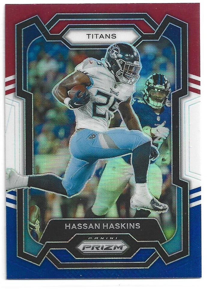 2023 Panini Prizm Red White & Blue Prizm Hassan Haskins #285 - Image 1 of 1