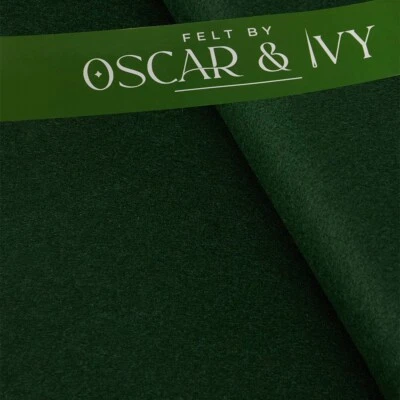 Handicraft Wool/Viscose Felt Fabric Material - Holly Green - Felt By Oscar & Ivy - Image 1 of 3
