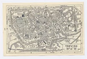 1937 ORIGINAL VINTAGE CITY MAP OF TREVISO / VENETO / ITALY - Picture 1 of 3