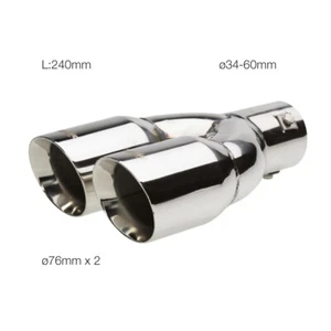 Simoni Racing Terminale Doppio Scarico in Acciaio Inox tondo e Inclinato - Foto 1 di 6