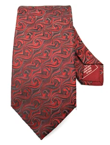Italo Ferretti Tie - Silvi Marina - Black/Red/White - Silk - Handmade Italy c002 - Picture 1 of 6