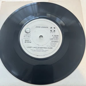 John Lennon/ Yoko Ono 7inch Record Just Like Starting Over Excellent Con - Picture 1 of 2