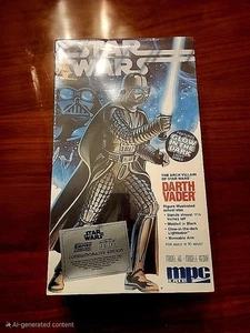 Vintage Star Wars Darth Vader MPC Model Kit Glow Saber 1980s Sealed Commemorativ - Picture 1 of 1