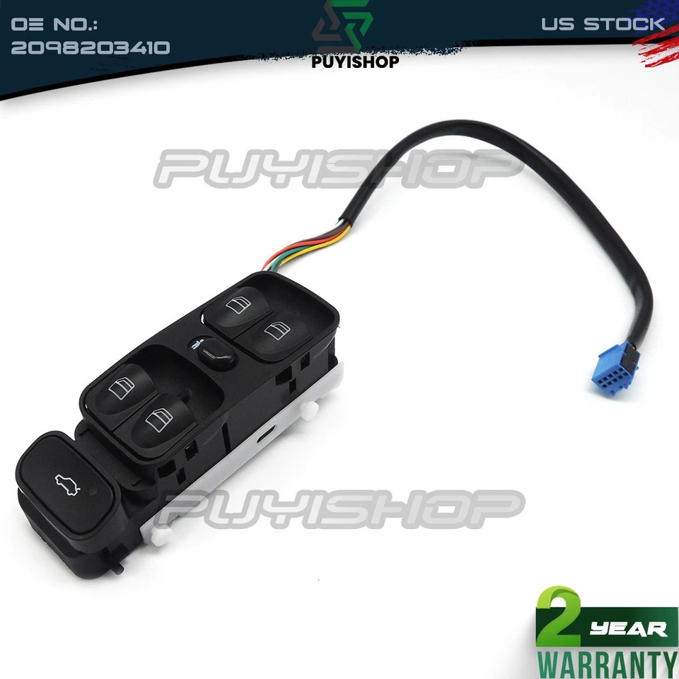 Interruptor de ventana principal eléctrico delantero izquierdo para Mercedes-Benz CLK320 CLK350 CLK55 Foto 1 de 4