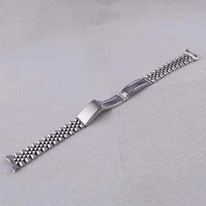 19mm Watch Band for Rolex Datejust Silver Jubilee 316L Steel Hollow Curved End - Picture 1 of 6