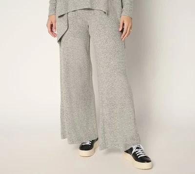 Peace Love World Women's Pants Sz XL Comfy Regular Wide Leg Pull-On Gray A695843 - Image 1 of 4