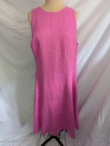 Lauren Ralph Lauren rosa Leinen ärmelloses Etuikleid Damen Gr. 16 ruhig Luxus - Bild 1 von 6