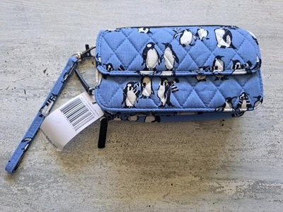 Bandolera Cartera Vera Bradley RFID en Azul Playful Penguins - Nueva con Etiquetas Foto 1 de 4