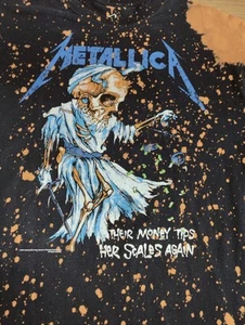 Metalica Band T-shirt Men's L Size 2007 Their Money Tips Her Scales Again - Picture 1 of 5