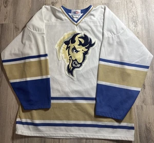 Bloomington IHL Prairie Thunder Athletic Knit White Hockey Jersey Size XL - Picture 1 of 4