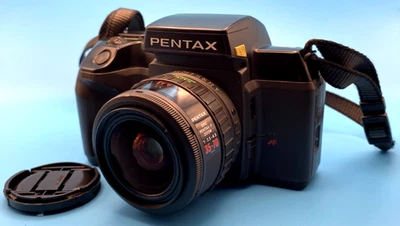 Pentax SF10 35mm SLR Film Camera w/ 35-70mm Lens + Bower Bag Tested Working - Image 1 of 4