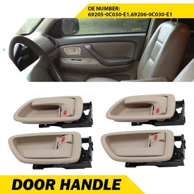 Interior Door Handle Beige For 2000-2004 Toyota Avalon Set of 4 Front and Rear K - Image 1 of 4