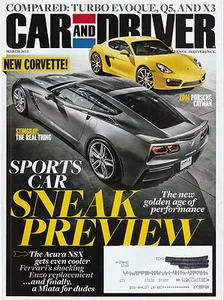 Car & Driver Mar 2013 - Stingray - Porsche Cayman - Acura NSX - Turbo Evoque - Bild 1 von 1