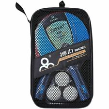 1 Pair Professional Table Tennis Ping Pong Racket Paddle Bat+3pcs Balls Bag Set