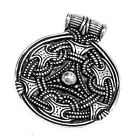 Wikinger Amulett von Stora Ryk Replikat Bronze versilbert mit Lederschnur