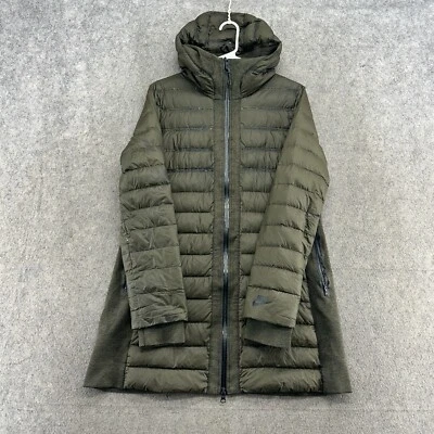 VTG Nike Jacket Womens M Green Full Zip 800 Aeroloft Goose Down Puffer Coat 90s - Imagem 1 de 4