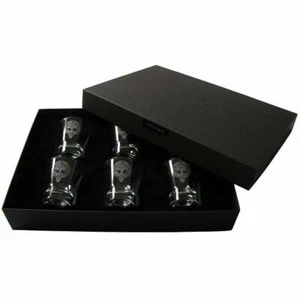 Art Pewter Ramsay Clan Crest Dram Vetro Set Di 6 Tot 6-C93 - Picture 1 of 3