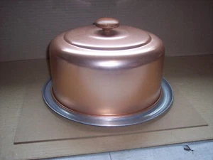 Pastelero Vintage Hecho en EE. UU. Espino Tono Cobre Aluminio Años 50 Bonita Forma - Imagen 1 de 4