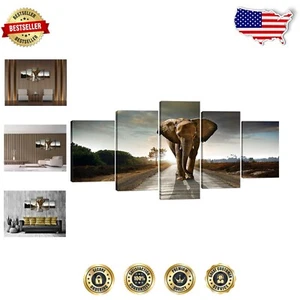 Stunning Elephant Wall Art – Gallery Wrapped Canvas Prints in Multiple Sizes - Picture 1 of 11