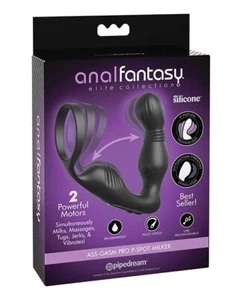 Pipedream Ass-Gasm Pro P-Spot Milker Cock Ring Vibrator w/ Thrusting Motion - Picture 1 of 5