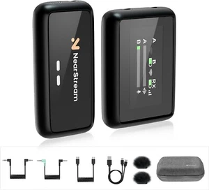 NearStream AWM20D Microfono Lavalier Wireless Cancellazione Rumore Display - Foto 1 di 6