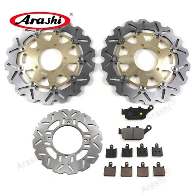 For Kawasaki Z1000 2007 2008 2009 Front Rear Brake Discs Rotors and Organic Pads - Изображение 1 из 4
