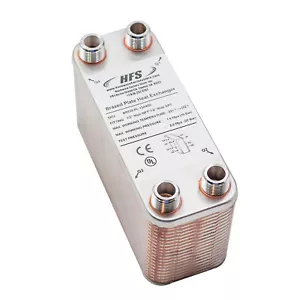 HFS(R) Homebrew Birra Wort Refrigeratore (7,5"2,9" 40 Piatto 1/2"1/2" NPT) - Foto 1 di 5