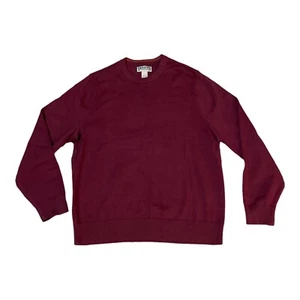 Duluth Trading Co Sweater Men Size Large Burgundy Red Knit Crew Neck Pullover - Picture 1 of 5