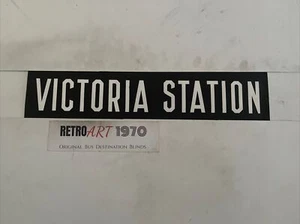 Victoria Station - Manchester 3/69 Destination Bus Blind 24” Gift United - Picture 1 of 12