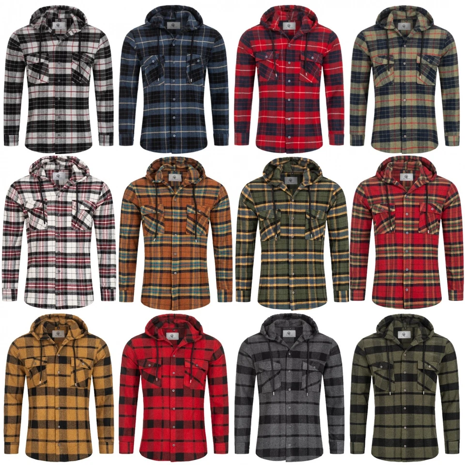 Rock Creek Herren Hemd Karohemd Kapuzenjacke Übergangsjacke Holzfällerhemd M65 - Bild 1 von 1