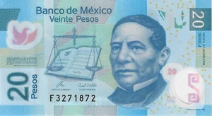 MEXICO 20 PESOS 23.4.2009 Series J Pick 122 EF - Picture 1 of 2