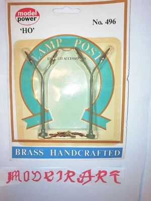 MODEL POWER-496-HO-2 LAMPIONI DOPPI -BRASS HANDCRAFTED-NUOVI - Immagine 1 di 4