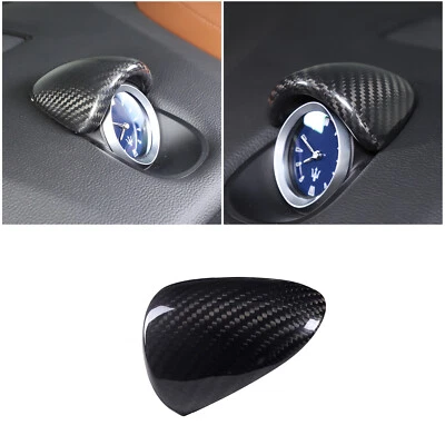 Cubierta de reloj de tablero de instrumentos de coche de fibra de carbono real para Maserati Ghibli 2014-24 EE. UU. Foto 1 de 4