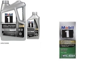 Mobil1 M1C-456A Engine Oil Filter & 6 Quarts Mobil1 5W20 Full Synthetic MotorOil - Picture 1 of 1