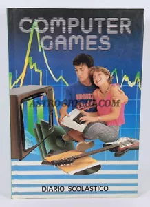 DIARIO COMPUTER GAMES COMMODORE CARTOLERIA VINTAGE 1984 AMZ NEW NEVER USED - Foto 1 di 9