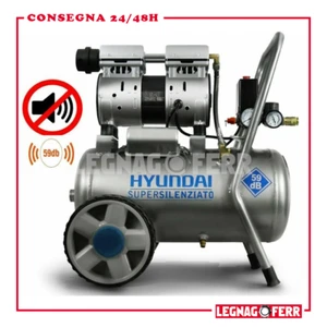 Compressore Aria 50 lt Hyundai 65701 Super Silenziato 59 dB Portatile 1 Hp - Foto 1 di 5