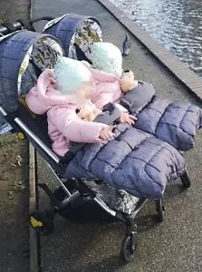 Cosatto Twin Stroller - Fika Forest, Footmuff, Raincoat - Picture 1 of 1