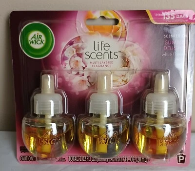 Paquete de 3 recargas de tapón de aceite perfumado Air Wick Life Scents Summer Delights Foto 1 de 2