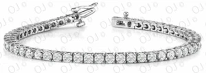 1 CT Natural Diamond 1 Row Women's 8.5"Tennis Bracelet Solid Sterling Silver - Picture 1 of 4