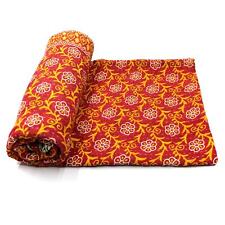 Vintage Quilt Indian Handmade Organic Cotton Bedspread Sashiko Throw Blanket