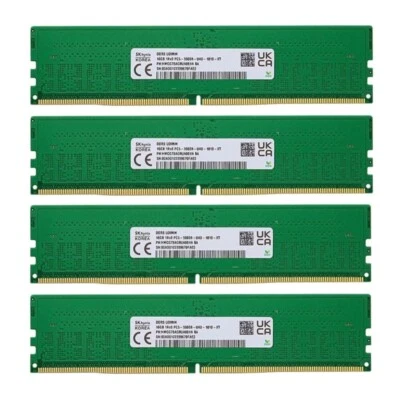 Hynix 64GB (4X16GB) DDR5 5600MHz PC5-44800 DIMM DesktoMemory Ram HMCG78AGBUA081N - Image 1 of 4